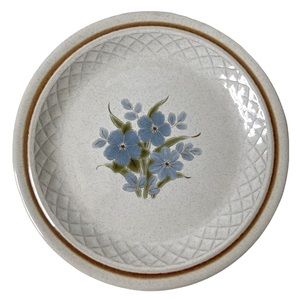 Set of 3 Nikko Stoneware Pansy Salad Plates Japanese Vintage